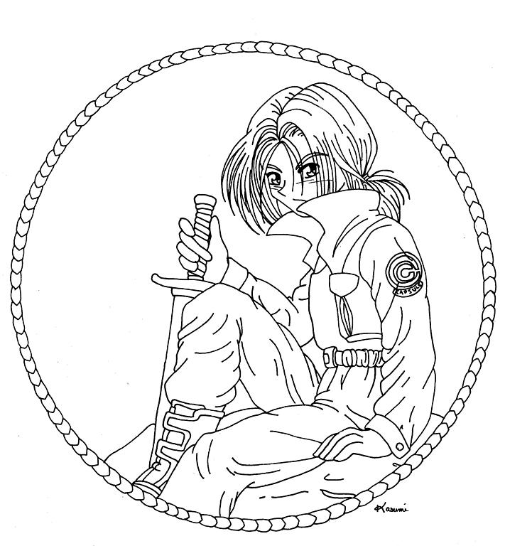 Trunks sitting on a rock