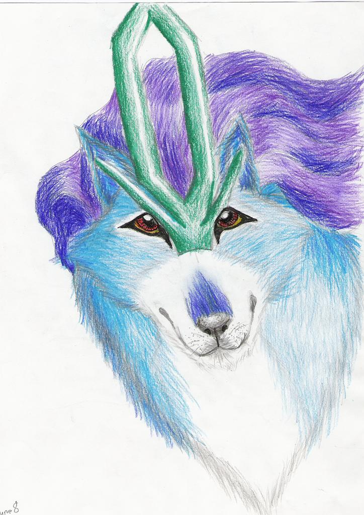 A realistic Suicune--as a canine