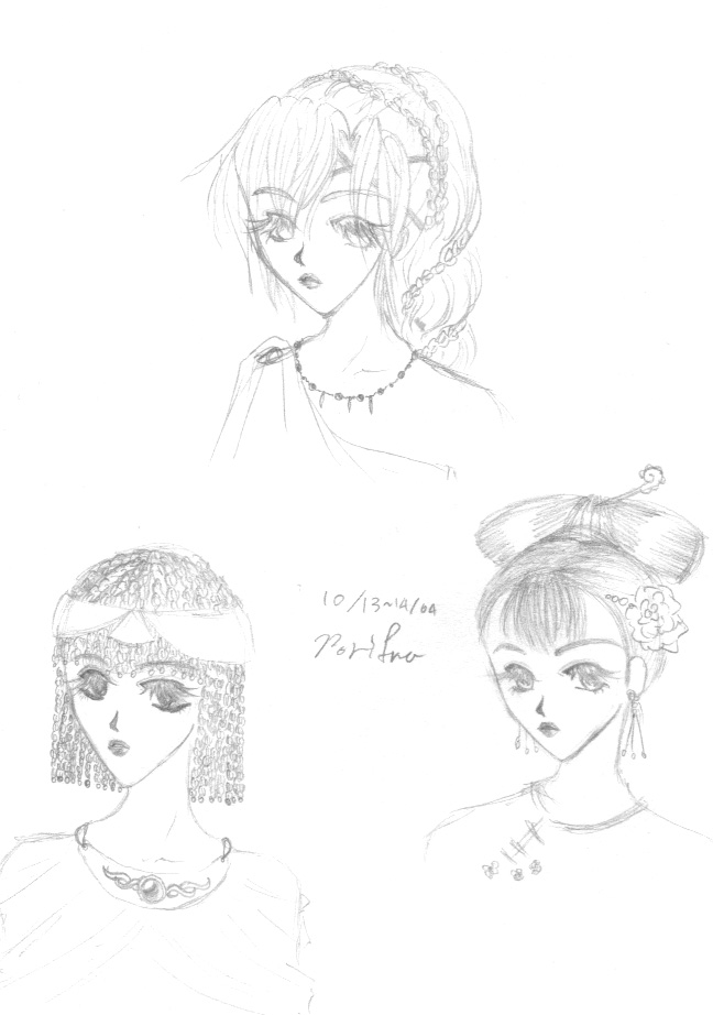 girls from three civilizations i guess...