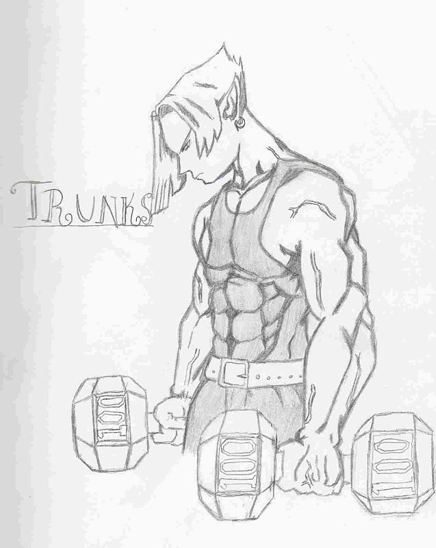 trunks workin out
