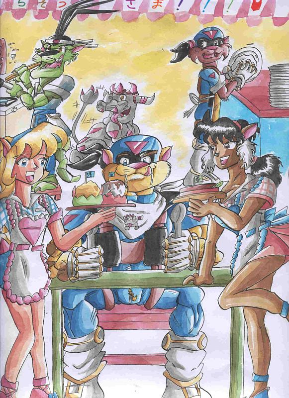 Radical Kats War Squadron SWAT Kats--Meal with pretty girls, not have price :)