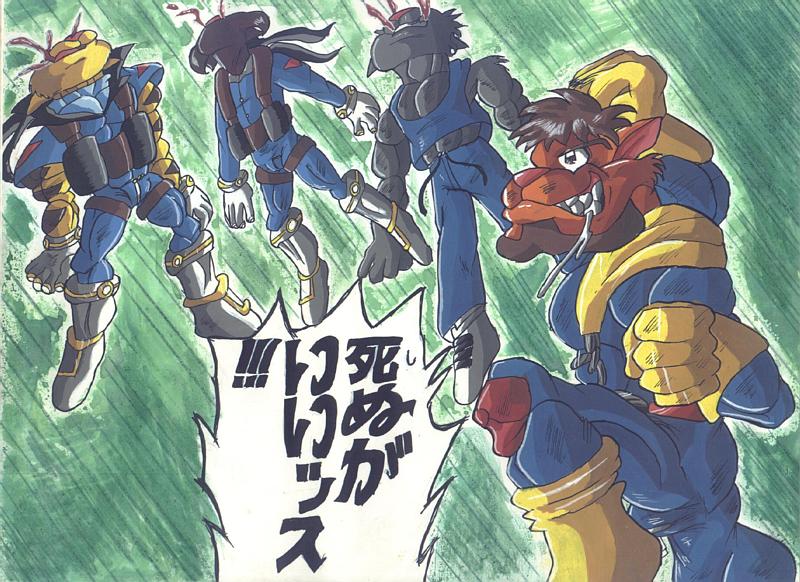 Radical Kats War Squadron SWAT Kats---Anime Pic with background 1