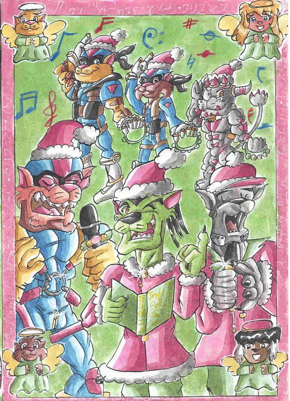 Radical Kats War Squadron SWAT Kats Christmas greeting kards----『過激猫闘士団スワトキャッツ』のクリスマスカード