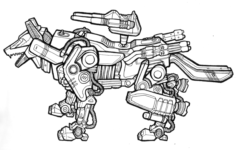 Zoid Line Drawing