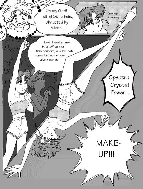 Sailor Moon/Eiffel 65 Crossover Comic Sample Page 1