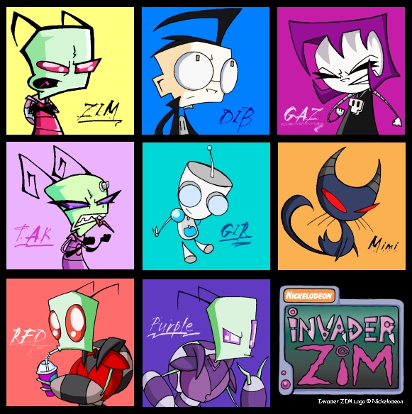 Invader ZIM Character Collage