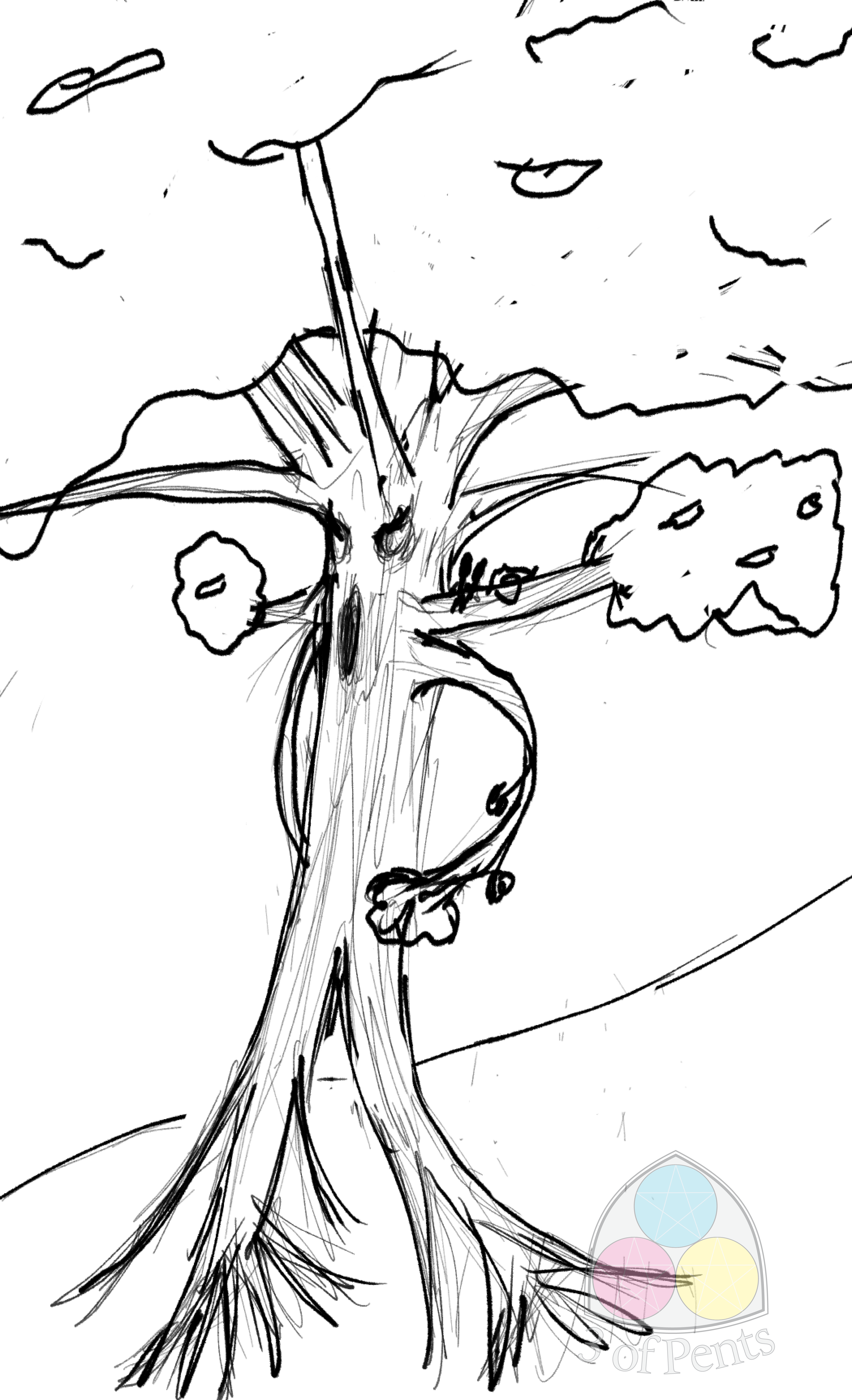 Daily Sketch // A swearing tree
