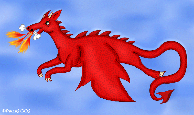 A red dragon
