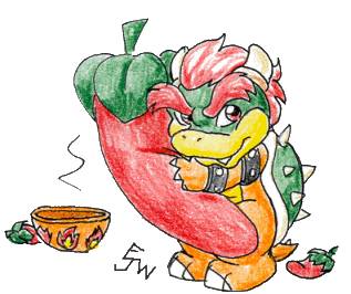 SD Bowser with a Chili pepper