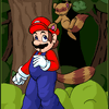 Racoon Mario & a real racoon