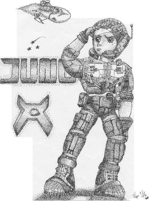 Juno Pointilism Sketch