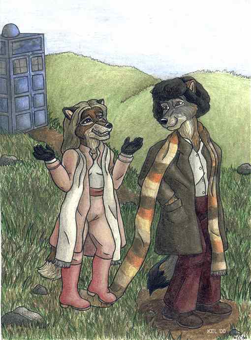 Doctor Who and Romana, anthropomorphised