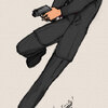 Sexy Guy, In a Suit, With a Gun :)