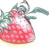 Chibi Shinigami.... Hugging a Strawberry