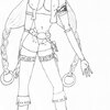 Character picture-profile line art
