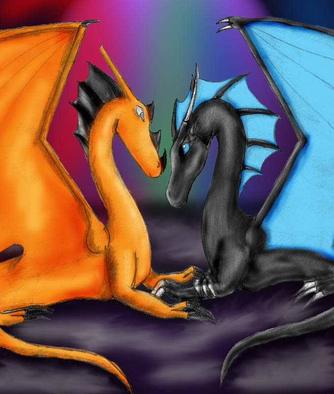 Dragon Kisses-- colored