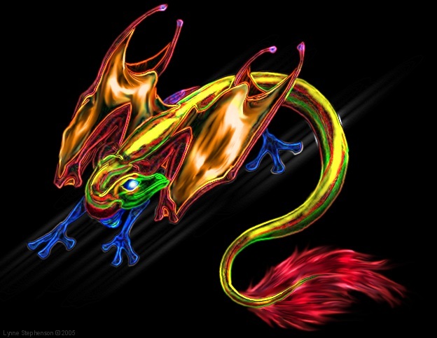 Neon Gecko Dragon