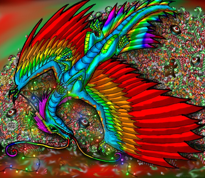 Merry Christmas From a Polychromatic Dragon