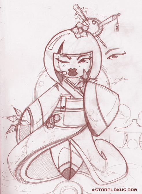 assassin geisha sketch