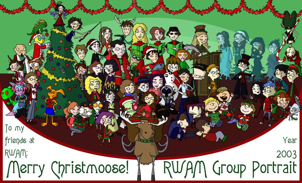 Room With A Moose Christmas Portrait