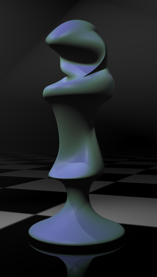 Chesspiece, color, reflective