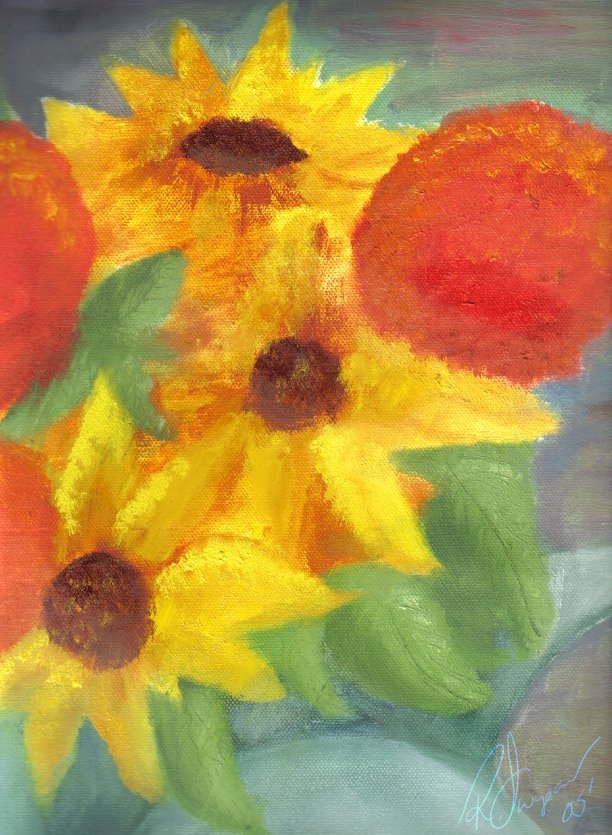 Potted Sunflower Stilllife - Detail