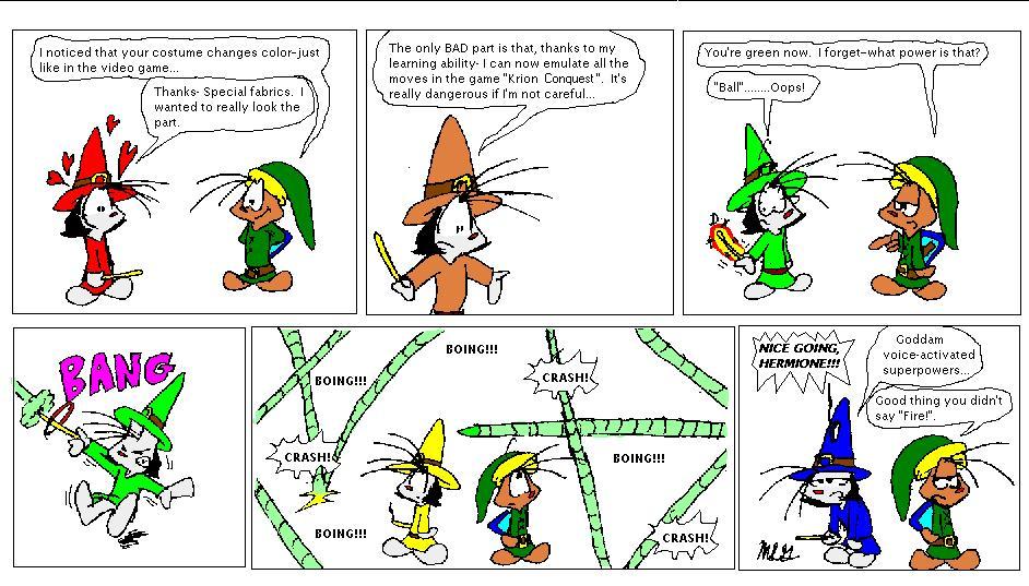 Halloway 2002 strip 3 (Colored Sunday Funnies style.)