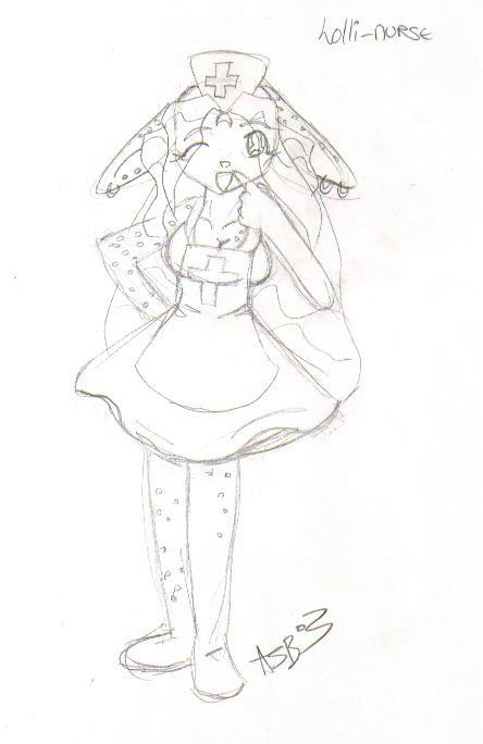 Lolli-Bunny assa nurse uncoloured