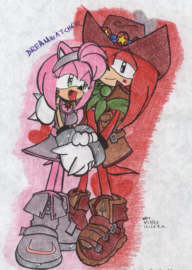 The love of Amy and Knuckles