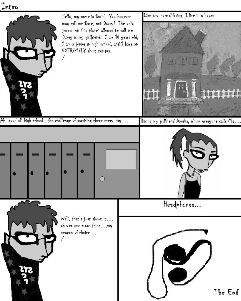 My Intro Comic To Davey And The Homicidal Headphones