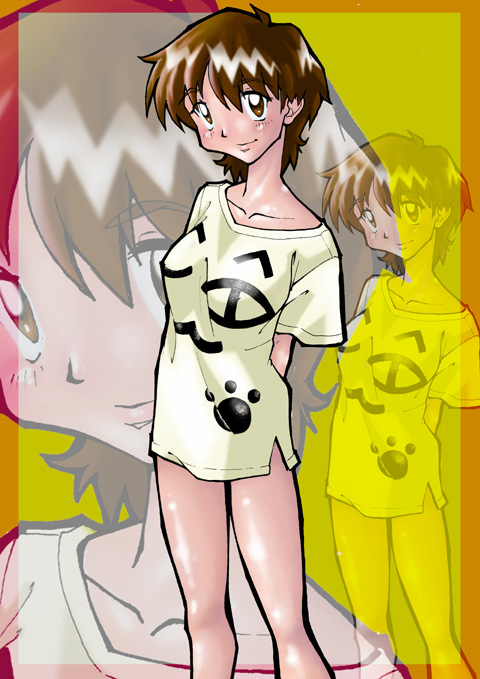 Kasumi in her little Neko Shirt from Hand Maid May