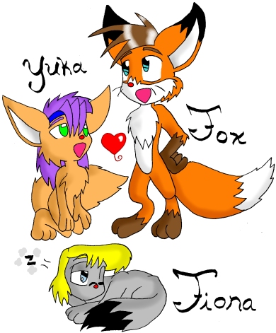 Fox, Yuka, and Fiona as Nekos