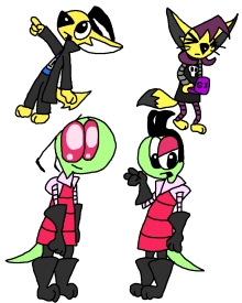 The Zim Cast as Scar and Sketch Characters