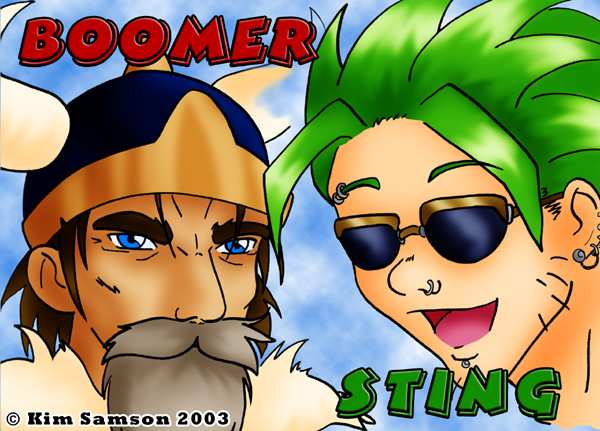 Sting and Boomer, as Humans