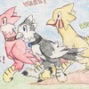 Chocobo Kit, Zhayde, and K-chan. (Color)