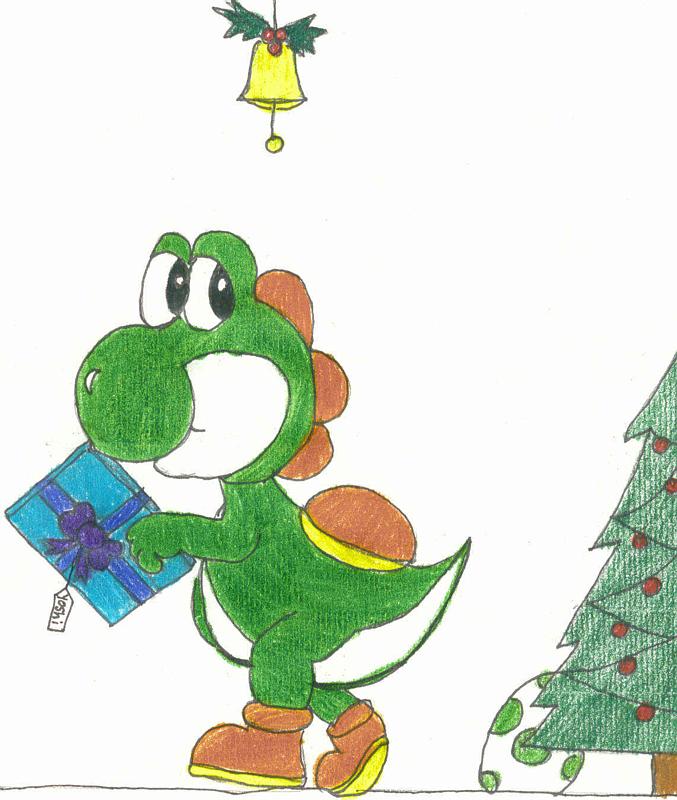 Yoshi's christmas..will he get a kiss underneath the mistletoe this year?