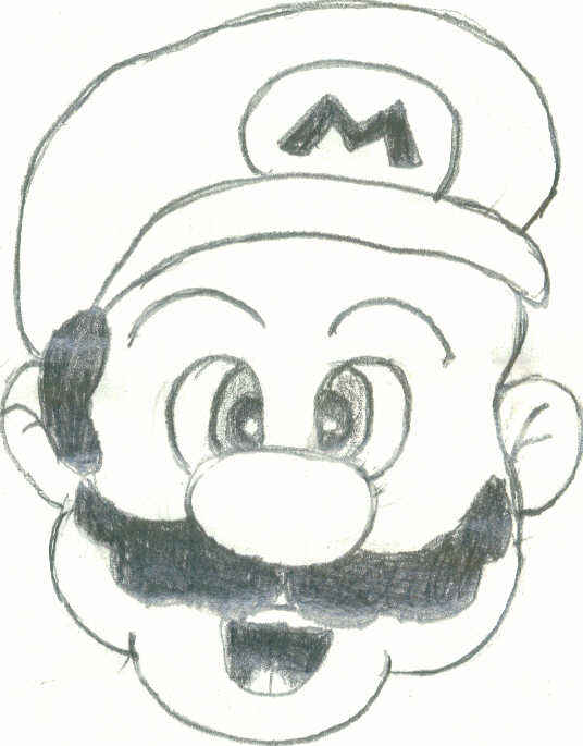 black and white mario