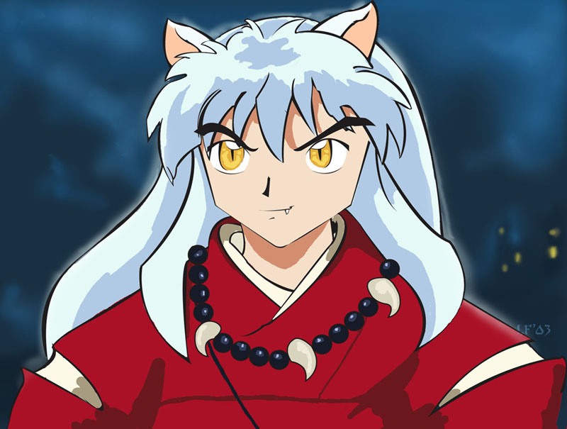 Inuyasha in the moonlight