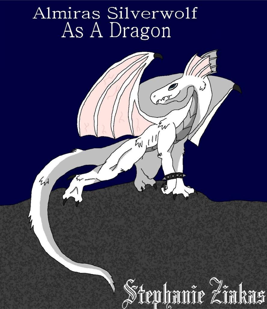 Almiras Silverwolf as a Dragon