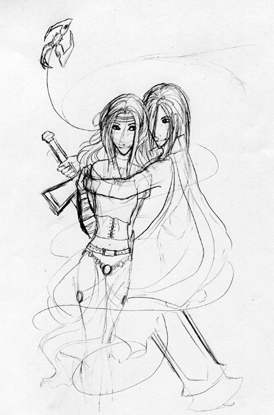 Caprice and Siggy Sketch!!  WHAT *crack* NOW!