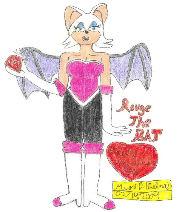 Rouge The Bat With a Emerald on Valentine`s Day!