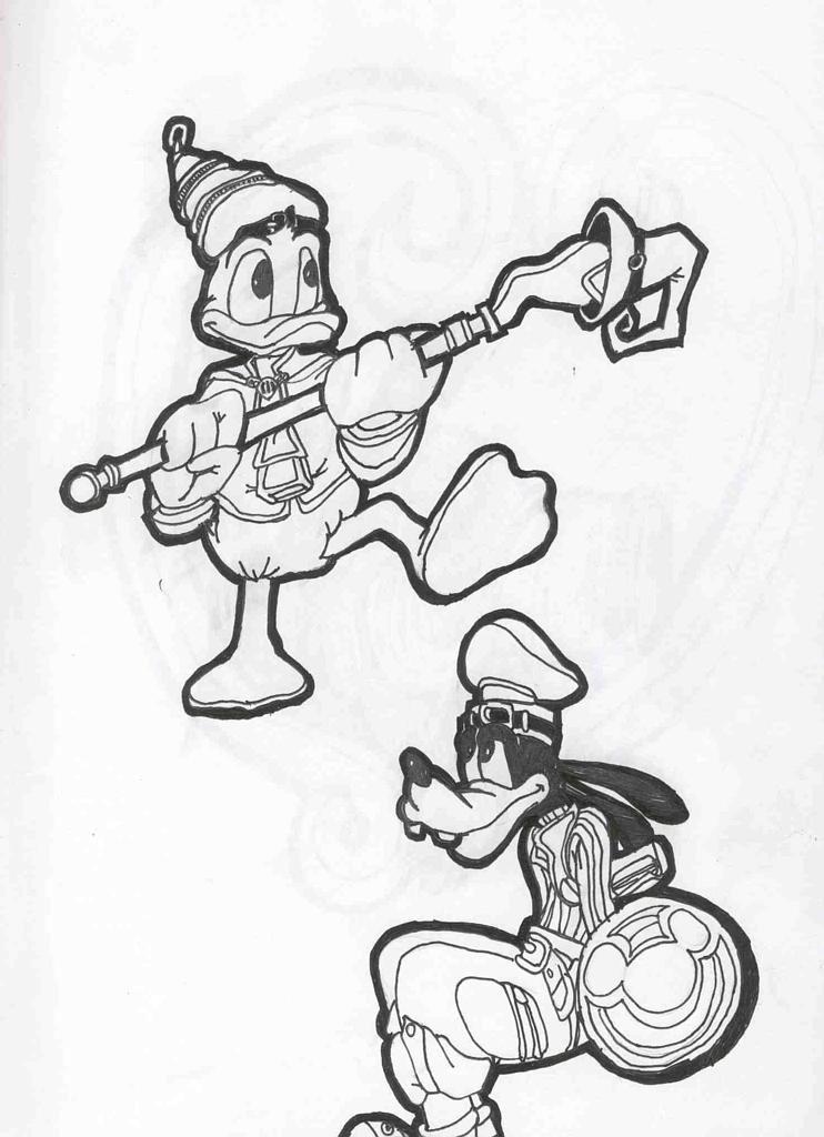 D. Duck and .... Uh... G? Goofy