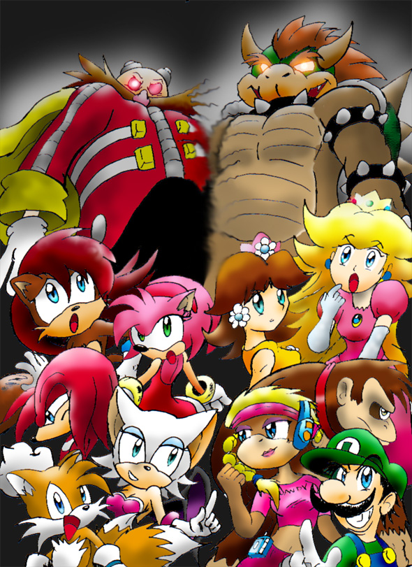 Sonic and Mario crew