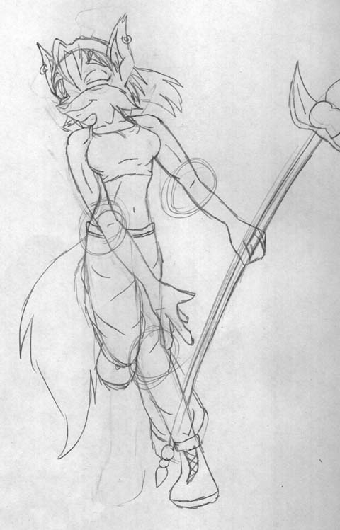 Just sum Random Fox girl holdin a STICK! XB