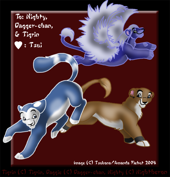 Tigrin, Nightheron, and Daggie