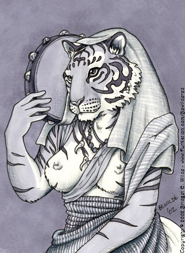 French Postcard - Tiger