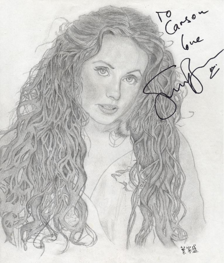 Sketch of Sarah Brightman from Eden