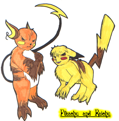 Pikachu and Raichu