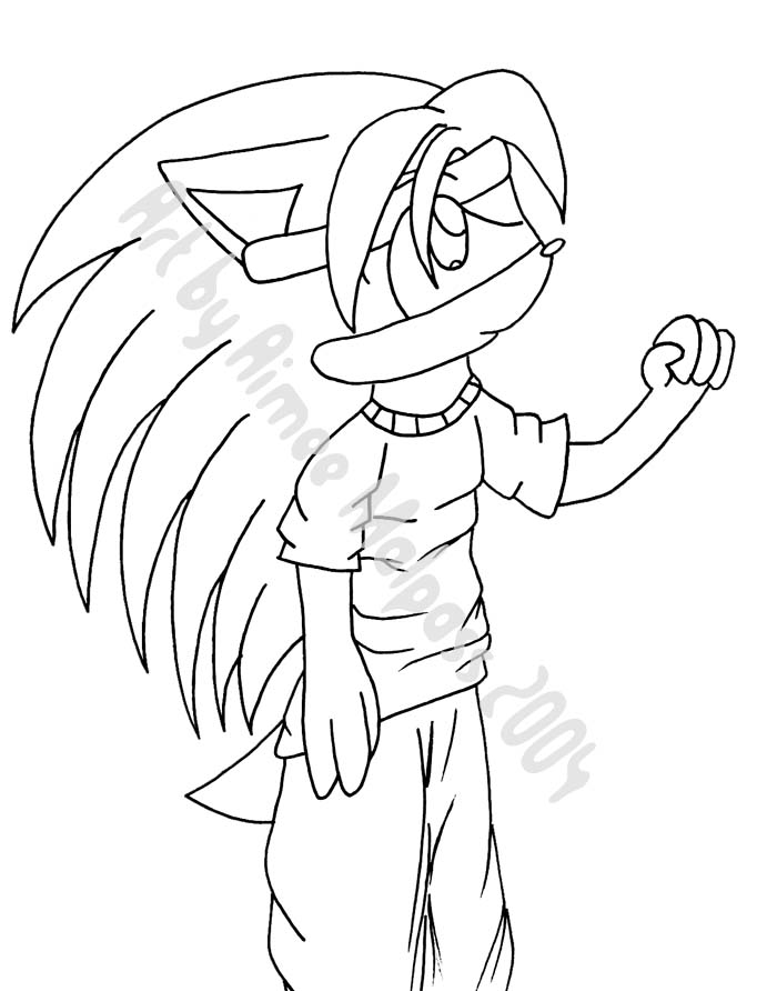 Turbo-t-hedgehog Lineart