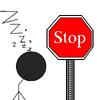 sleeping at a stop sign x_x